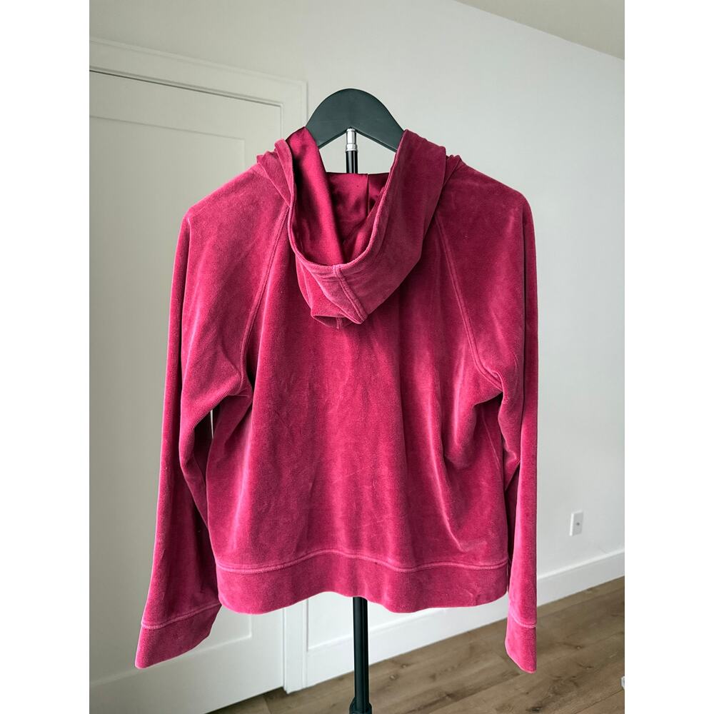 Y2K N.Y.L. New York Laundry Pink Velour Zip Up Hoodie Petite - Picture 5 of 7